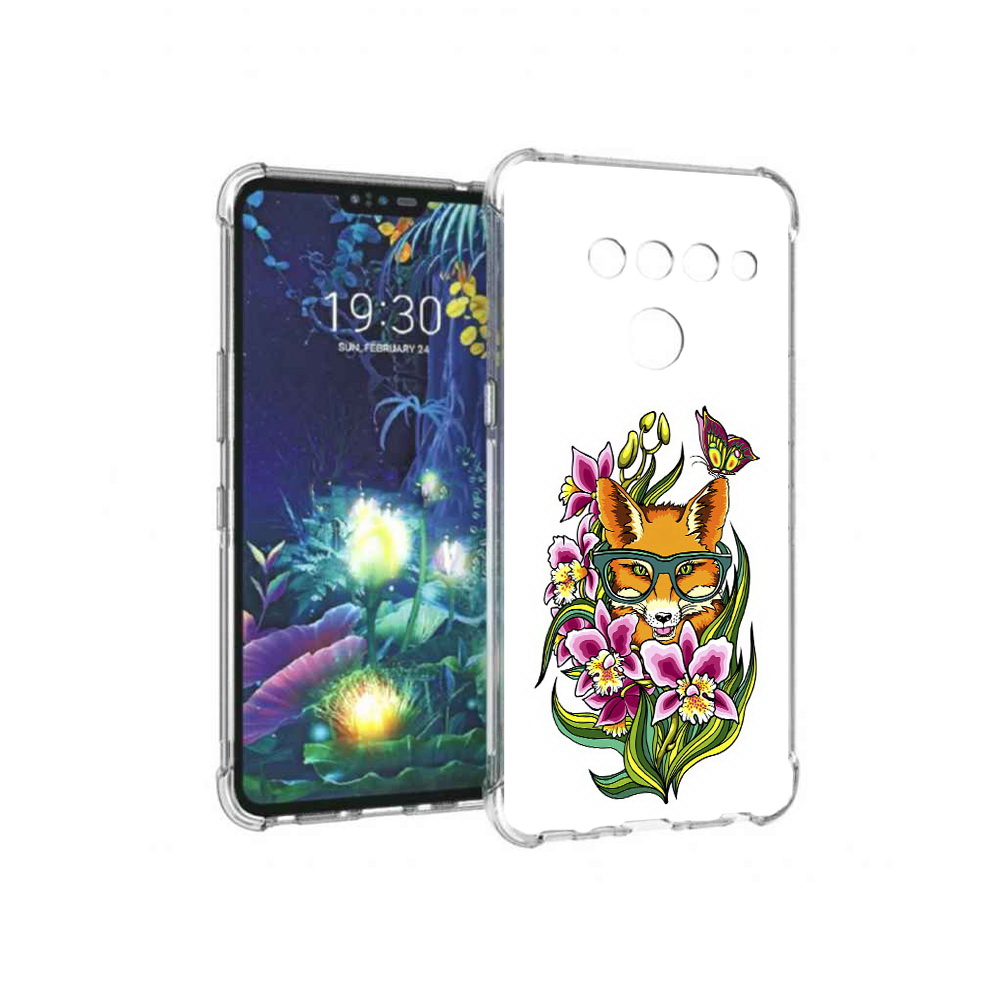 

Чехол MyPads Tocco для LG V50 ThinQ Лиса в цветах, Прозрачный, Tocco