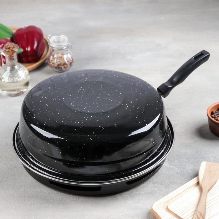 

Сковорода- гриль Healthy grill, d=33 см, антипригарное покрытие, цвет чёрный, Черный