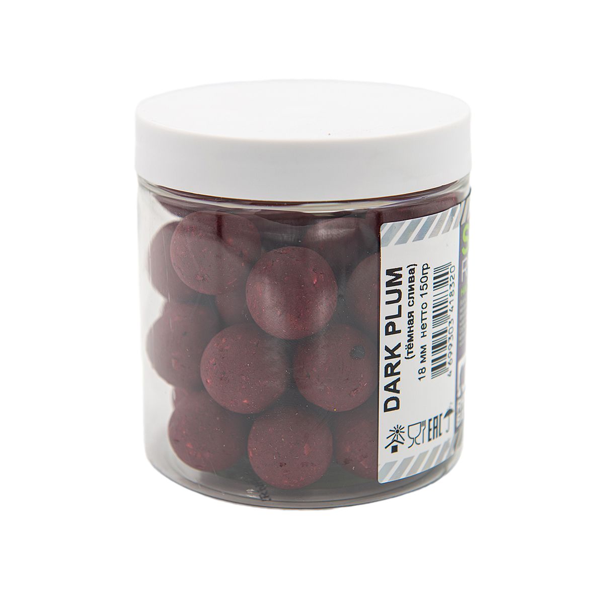 Бойлы RHINO BAITS растворимые насадочные Dark Plum (темная слива), 18мм, банка 0,15 кг