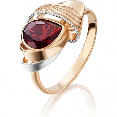

Кольцо из золота р. 18 PLATINA jewelry 01-5076-00-204-1110-57, гранат, 01-5076-00-204-1110-57