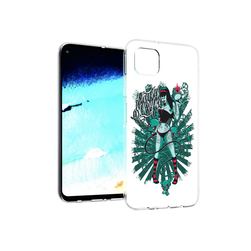 

Чехол MyPads Tocco для Huawei Nova 6 SE нарисованная девушка в татуировках, Прозрачный, Tocco