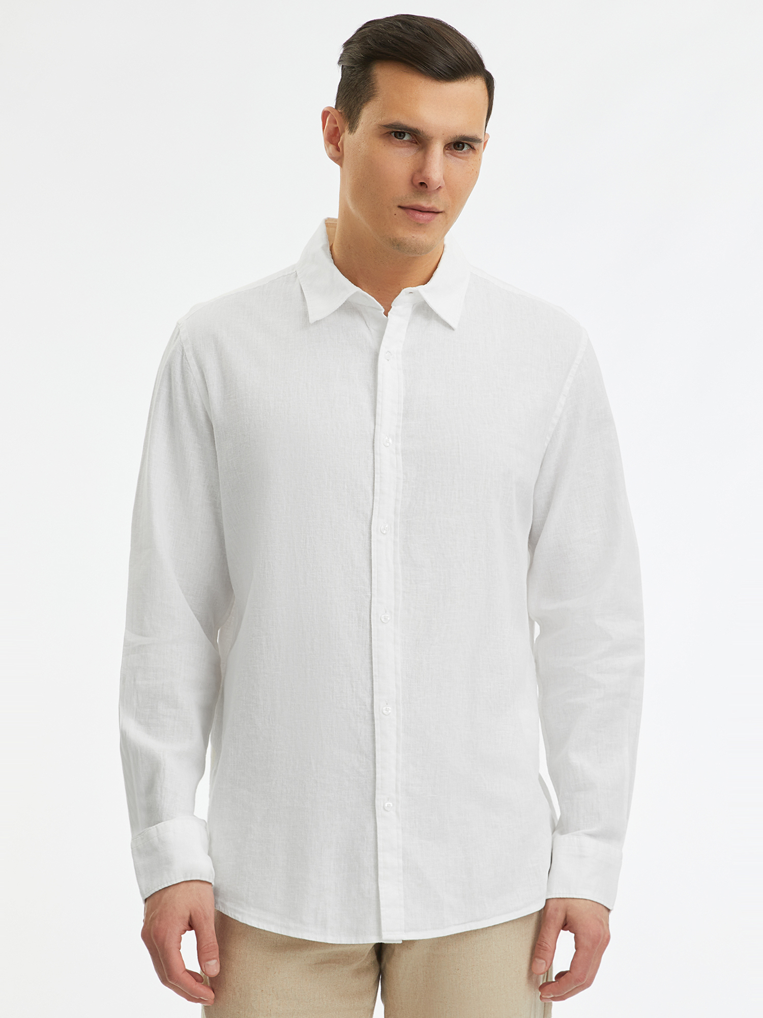 Рубашка мужская oodji 3L330009M-2 белая XXL