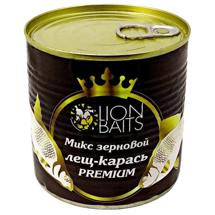 

Прикормка LION BAITS PREMIUM Зерновой микс Лещ-Карась 430мл