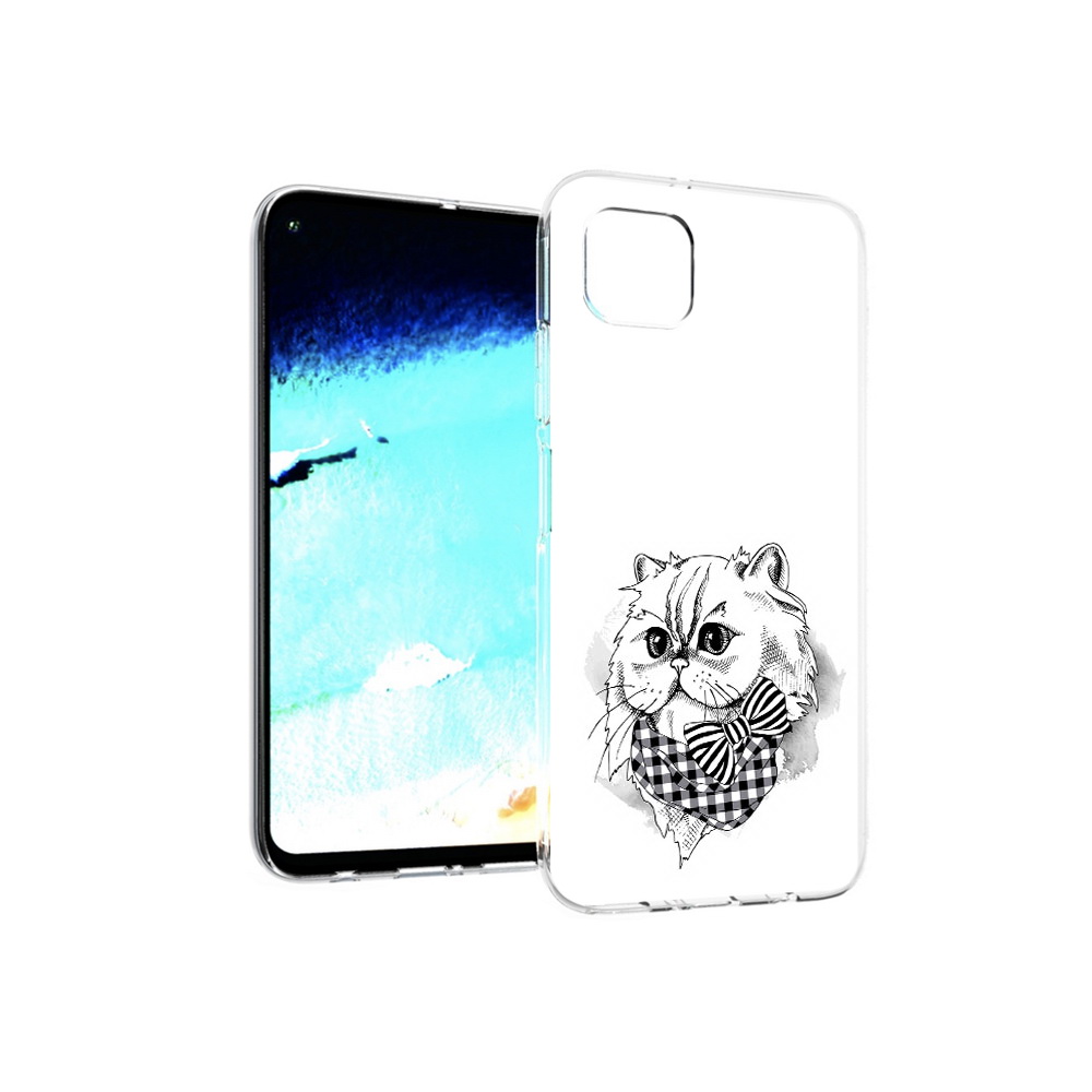 

Чехол MyPads Tocco для Huawei Nova 6 SE нарисованная красивая кошечка, Прозрачный, Tocco