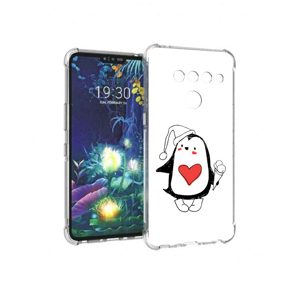 

Чехол MyPads Tocco для LG V50 ThinQ Пингвин с мороженым, Прозрачный, Tocco