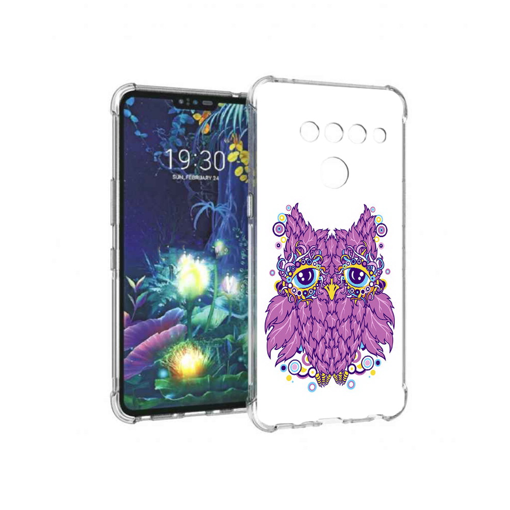 

Чехол MyPads Tocco для LG V50 ThinQ Розовая сова, Прозрачный, Tocco