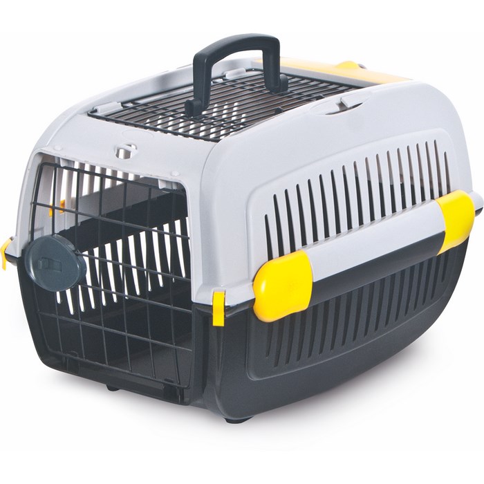 

Переноска для животных Comfy by Aquael Cosmos, пластиковая, серая, 48х33х32,5 см, COSMOS