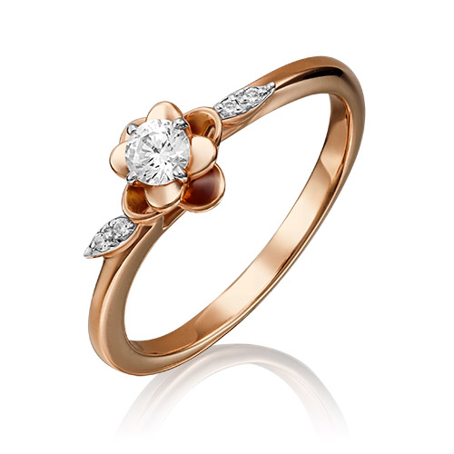 

Кольцо из красного золота р.  PLATINA jewelry 01-4646-00-501-1110-38, фианит, 01-4646-00-501-1110-38
