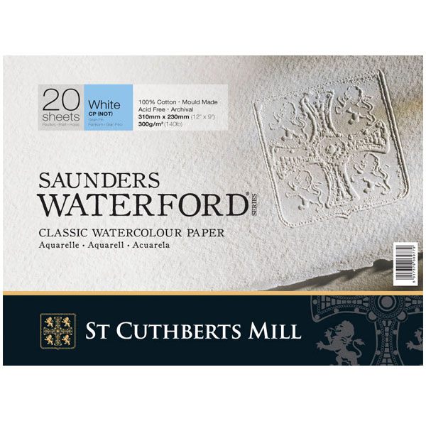 

Альбом-склейка для акварели Saunders Waterford C.P. среднее зерно 31х23 см 20 л 300г белый