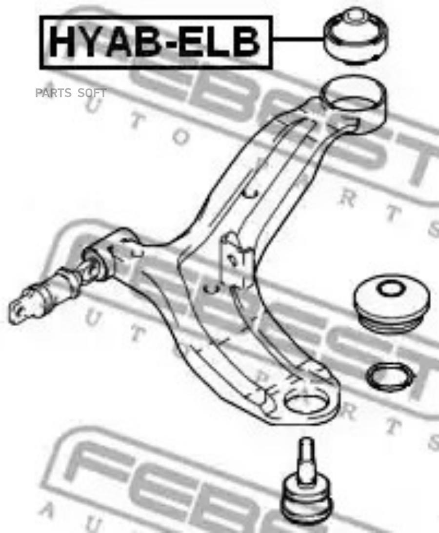 

FEBECT HYAB-ELB Сайлентблок переднего рычага