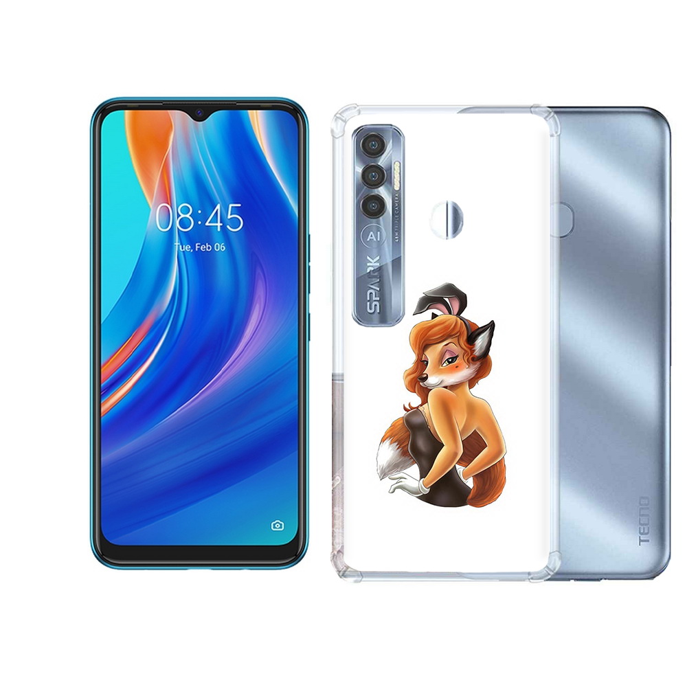 

Чехол MyPads Tocco для Tecno Spark 7 Pro баронесса, Прозрачный, Tocco