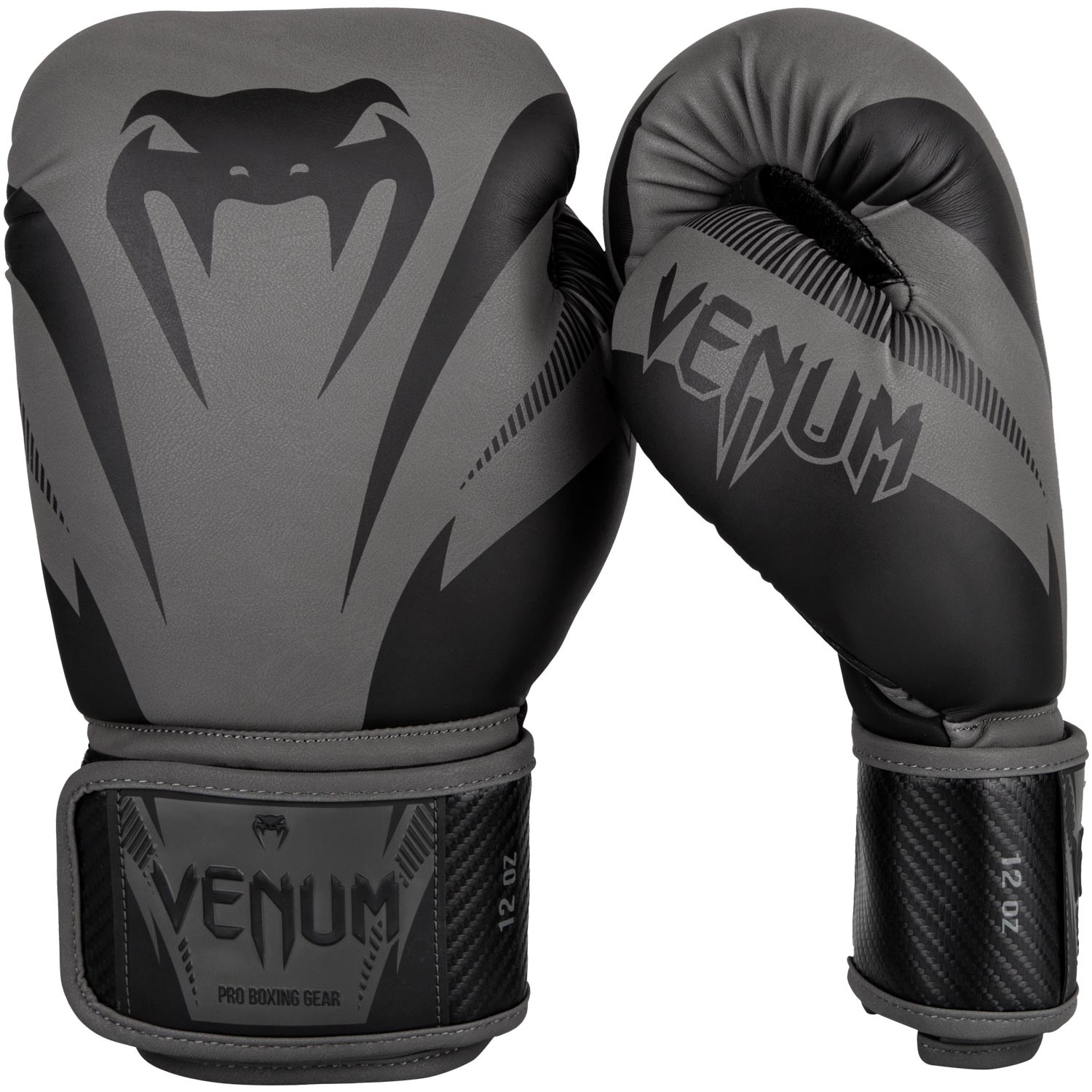 фото Боксерские перчатки venum impact серые 16 унций
