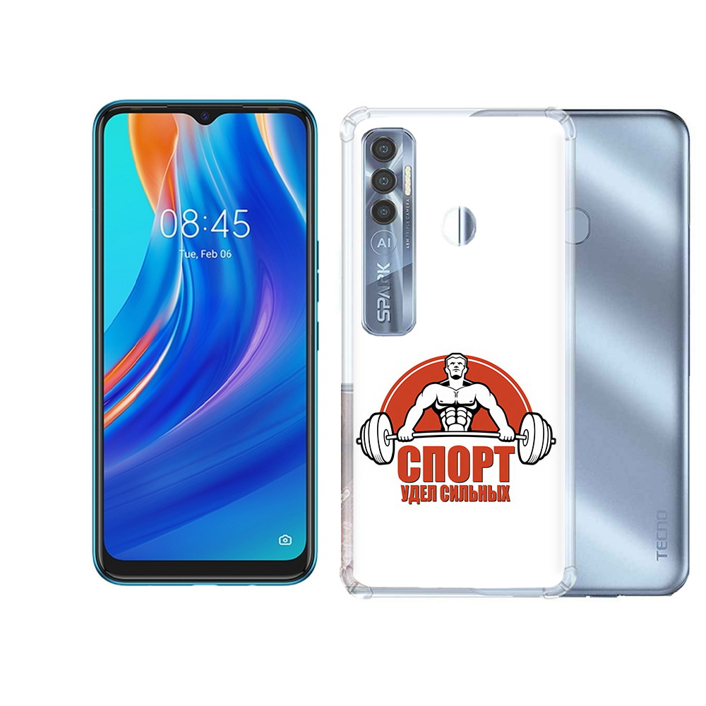Чехол MyPads Tocco для Tecno Spark 7 Pro бодибилдинг спорт