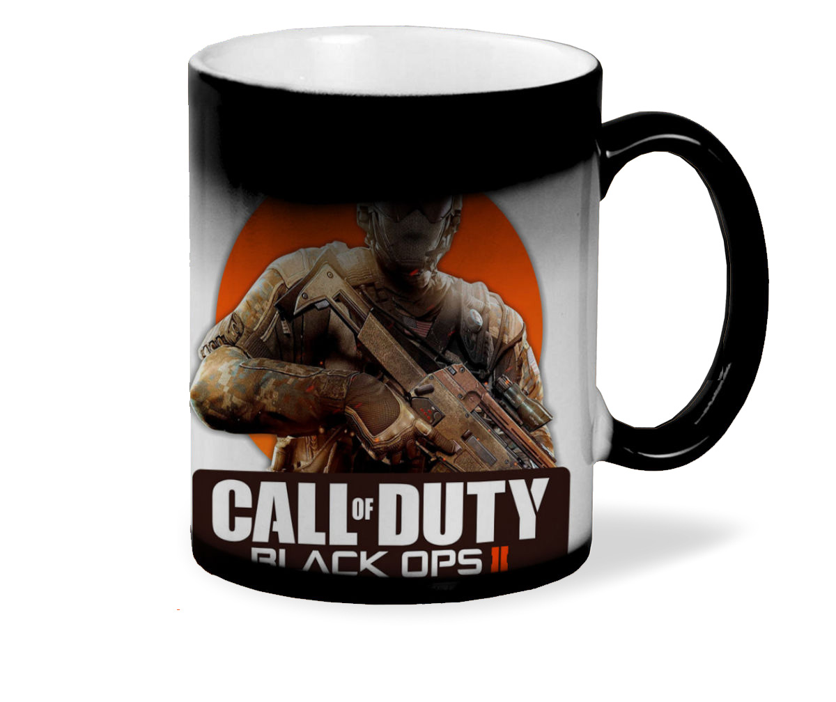 

Кружка хамелеон черный CoolPodarok Call of duty. Black ops