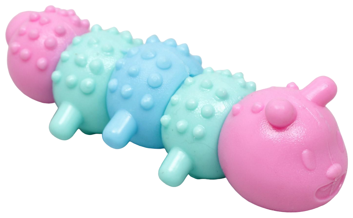 

Игрушка жевательная Гусеница, TPR, микс цветов, 12,5 см