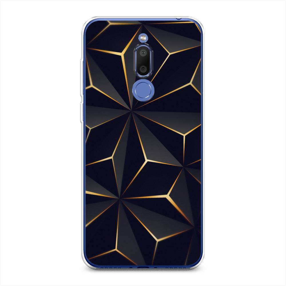 

Чехол на Meizu M6T "Черные полигоны", Золотистый;черный, 72850-3