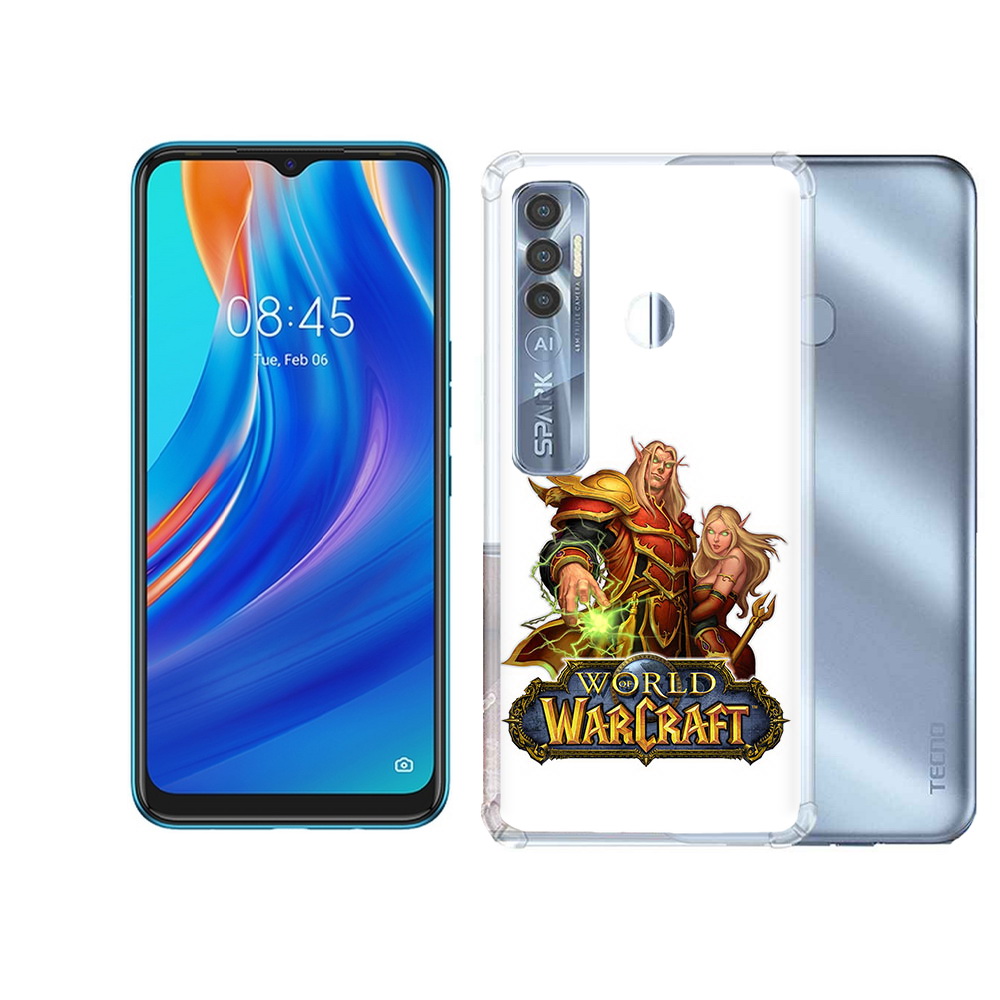 

Чехол MyPads Tocco для Tecno Spark 7 Pro варкрафт2, Прозрачный, Tocco