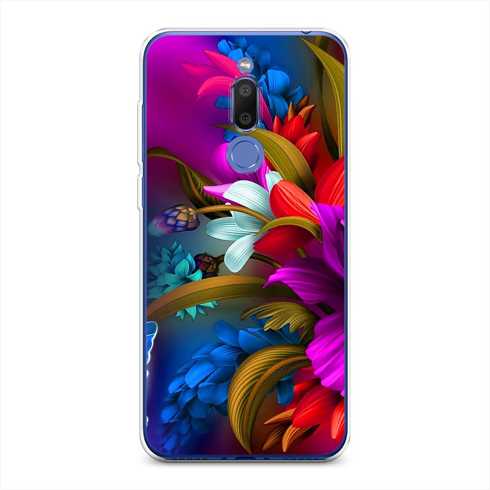 

Чехол на Meizu M6T "Фантастические цветы", Фиолетовый;красный;синий, 72850-2