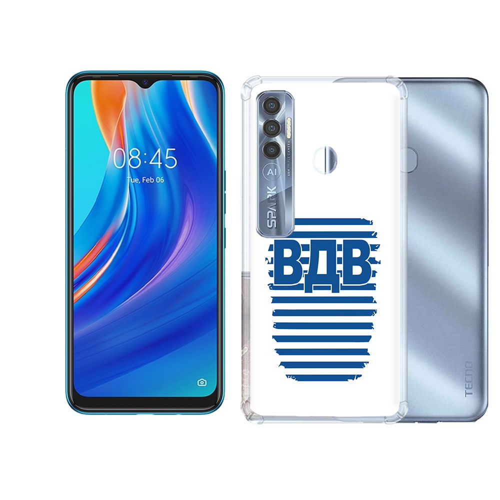 

Чехол MyPads Tocco для Tecno Spark 7 Pro вдв2, Прозрачный, Tocco