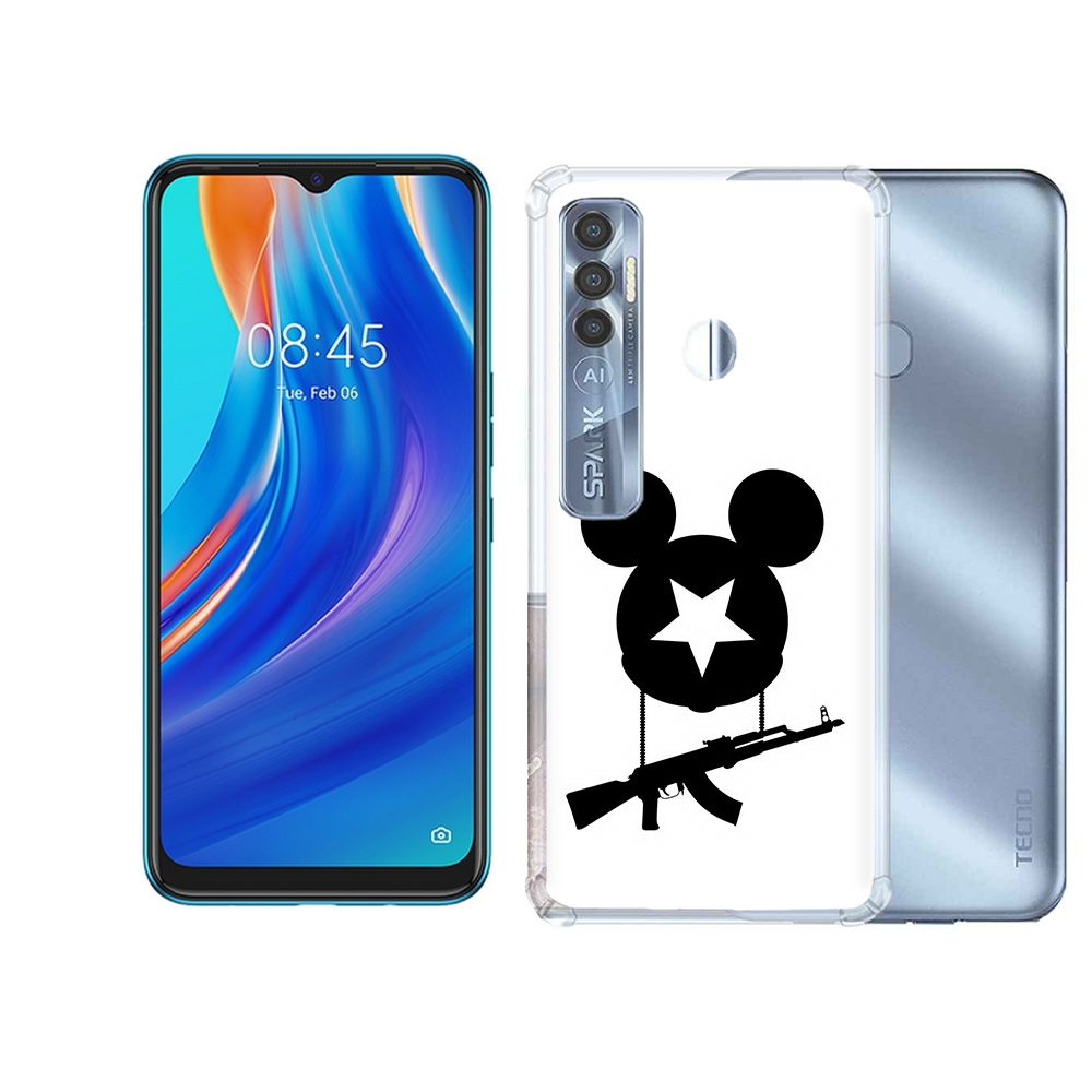 

Чехол MyPads Tocco для Tecno Spark 7 Pro АК Микки, Прозрачный, Tocco
