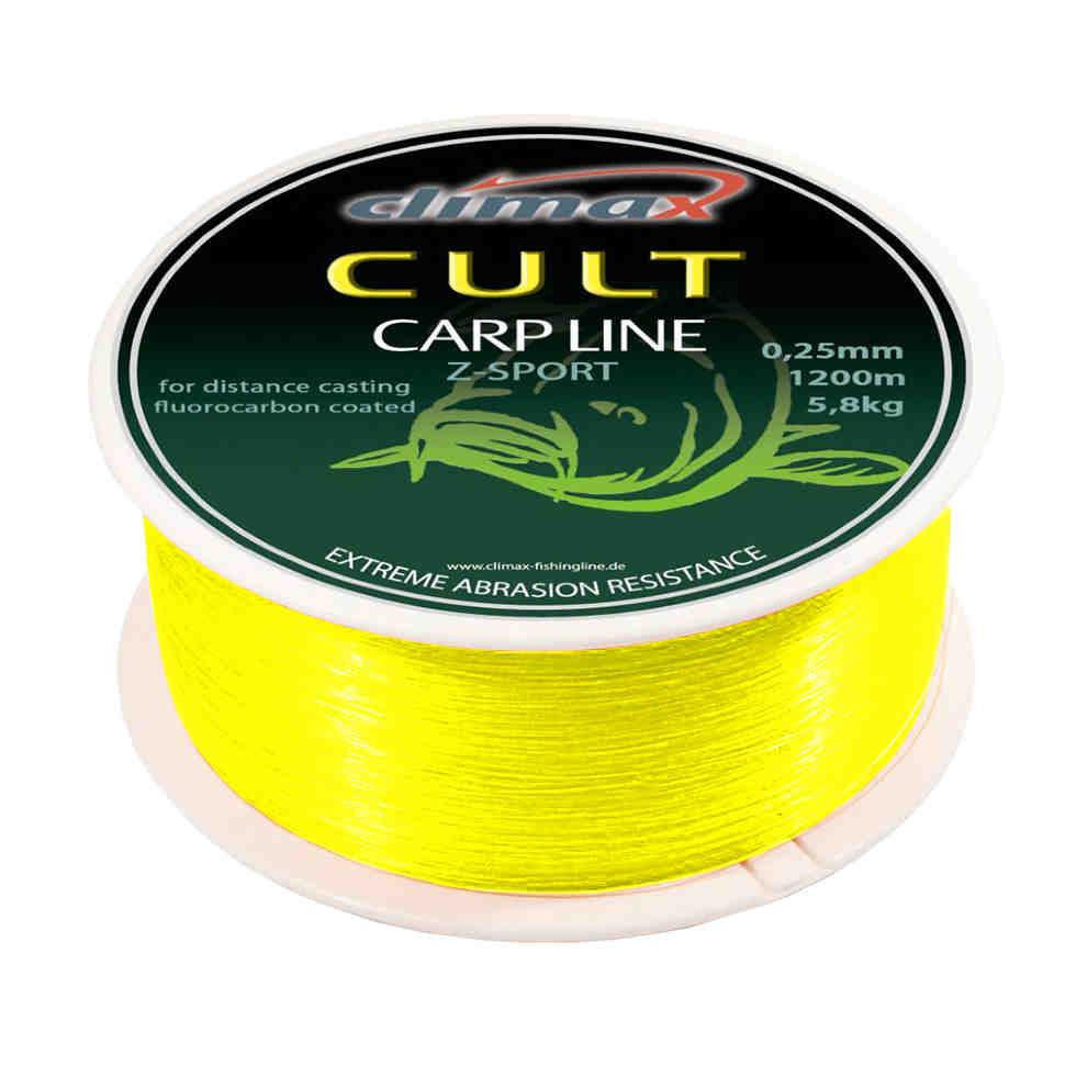 

Леска CLIMAX CULT CARP LINE Z-SPORT fluo-yellow 0,22 mm 4,4 kg (1300m), CULT CARP LINE Z-SPORT