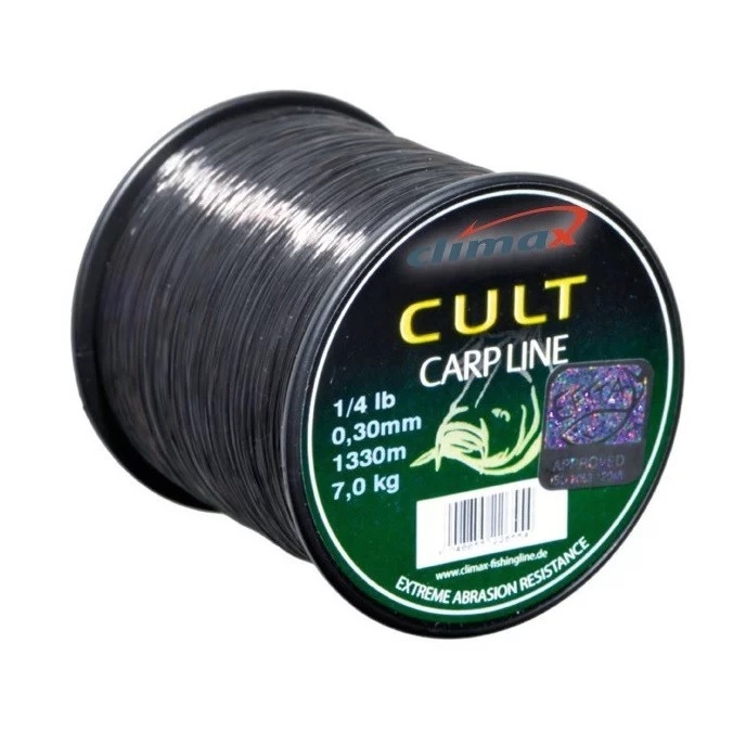 

Леска CLIMAX CULT Carpline 0.34 9 kg черная 1/4 lbs (970m) (штекереный), CULT Carpline