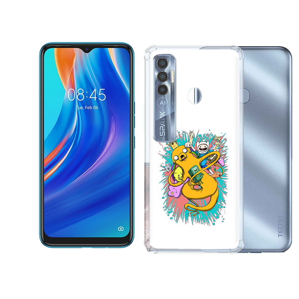 

Чехол MyPads Tocco для Tecno Spark 7 Pro время приключений рисунок, Прозрачный, Tocco
