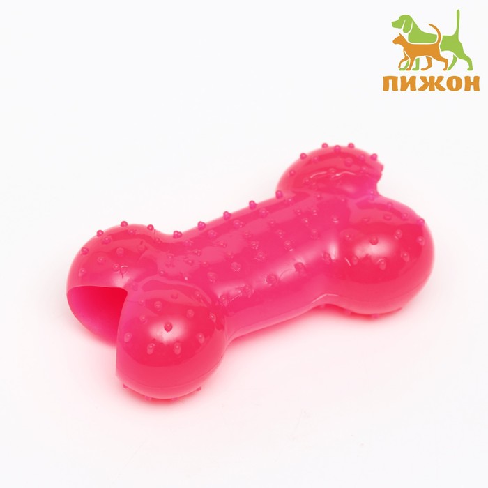 

Игрушка жевательная суперпрочная "Кость малая", 8,5 см, розовая