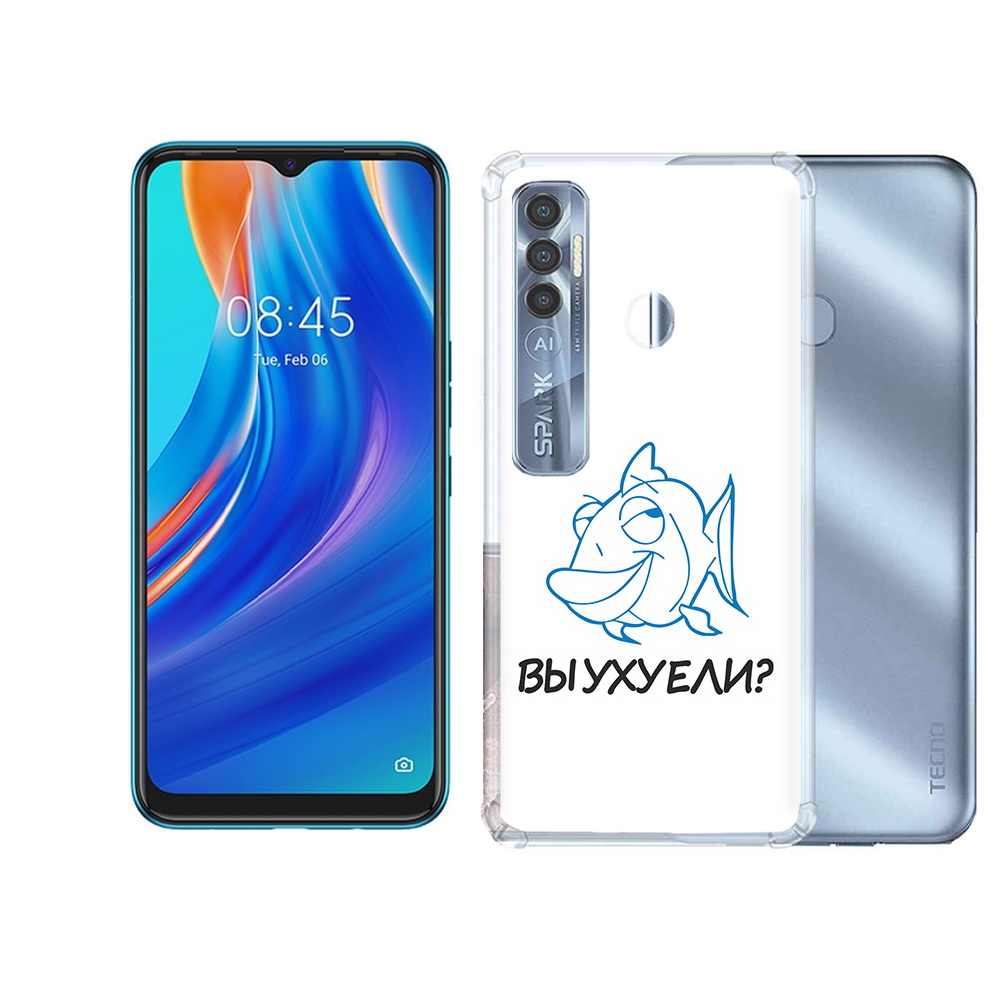 

Чехол MyPads Tocco для Tecno Spark 7 Pro вы ухуели, Прозрачный, Tocco
