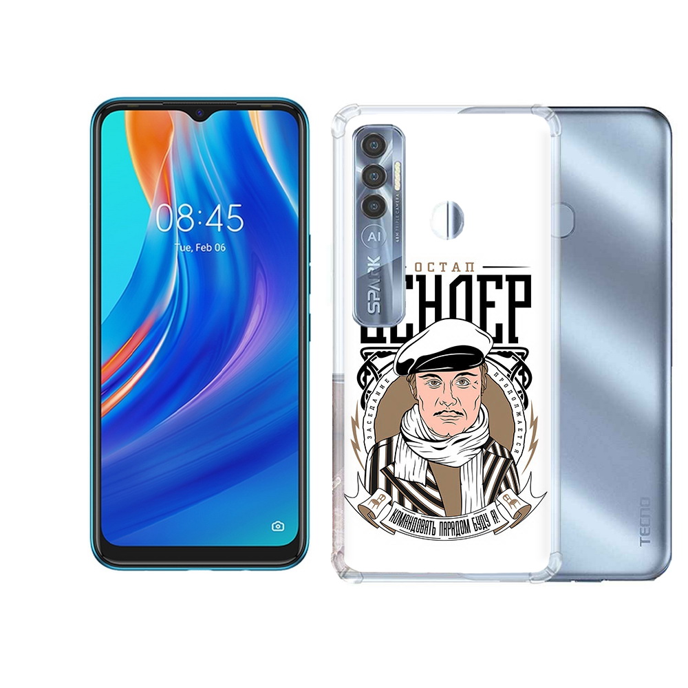 

Чехол MyPads Tocco для Tecno Spark 7 Pro Бендер, Прозрачный, Tocco