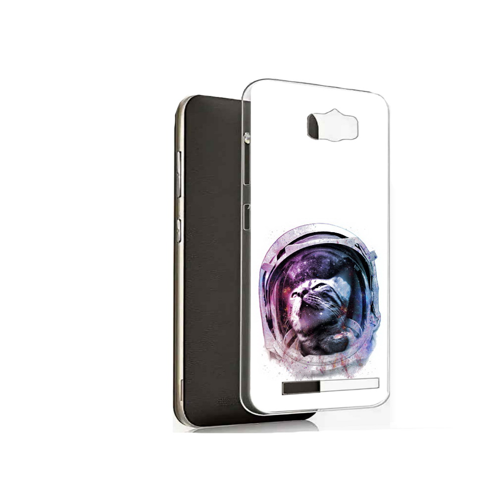 

Чехол MyPads Tocco для Asus ZenFone Max (ZC550KL) кот в шлеме, Прозрачный, Tocco