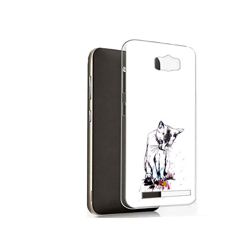 

Чехол MyPads Tocco для Asus ZenFone Max (ZC550KL) кот и микки, Прозрачный, Tocco