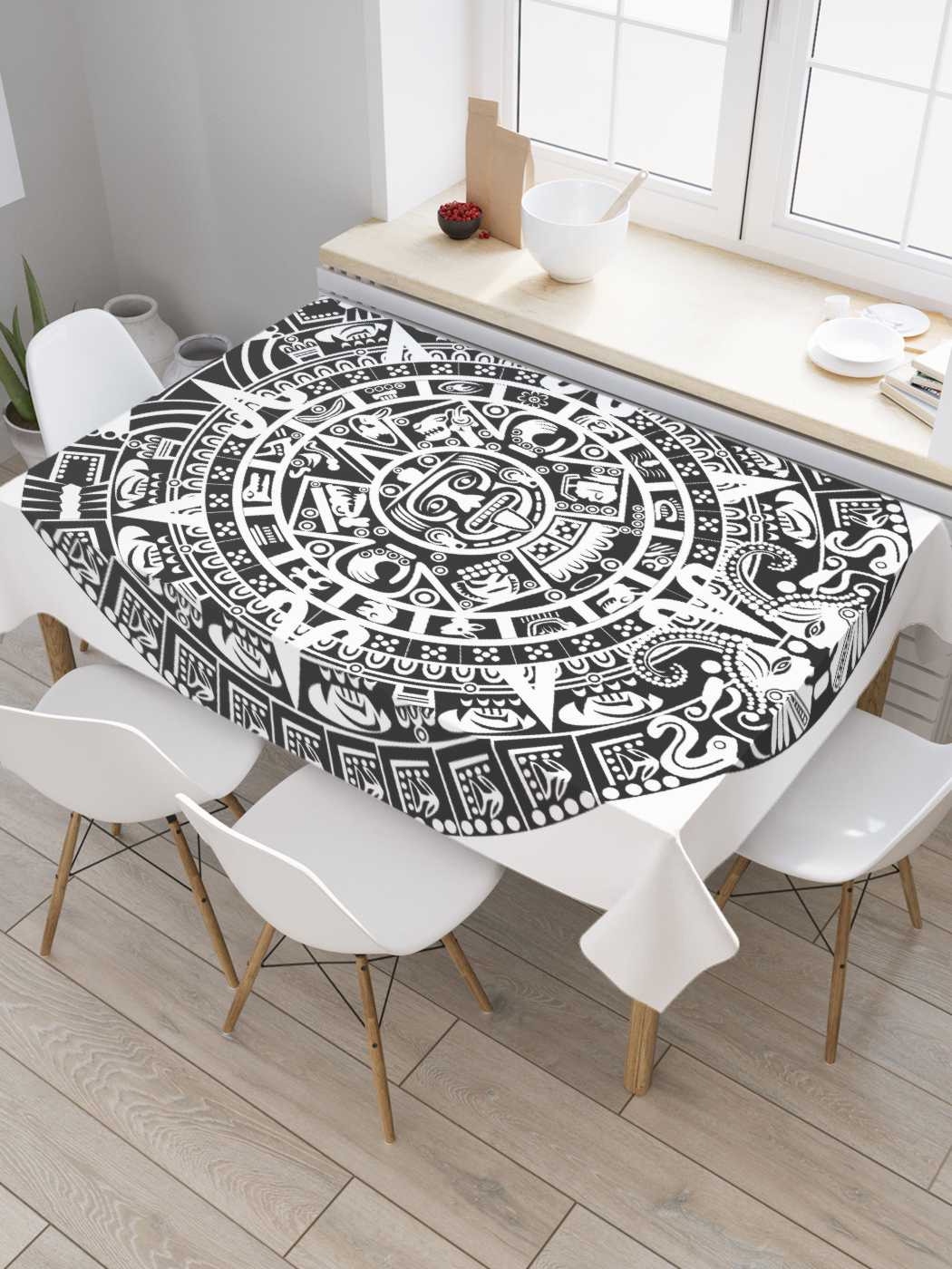 

Скатерть прямоугольная JoyArty "Энергия мифов" из оксфорда, 120x145 см, Белый, Энергия мифов