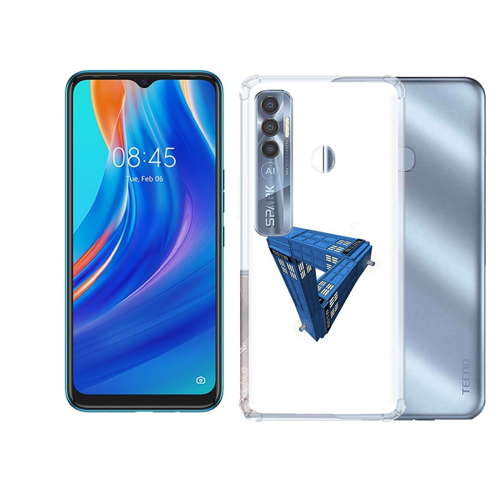 

Чехол MyPads Tocco для Tecno Spark 7 Pro головолока абстракция, Прозрачный, Tocco