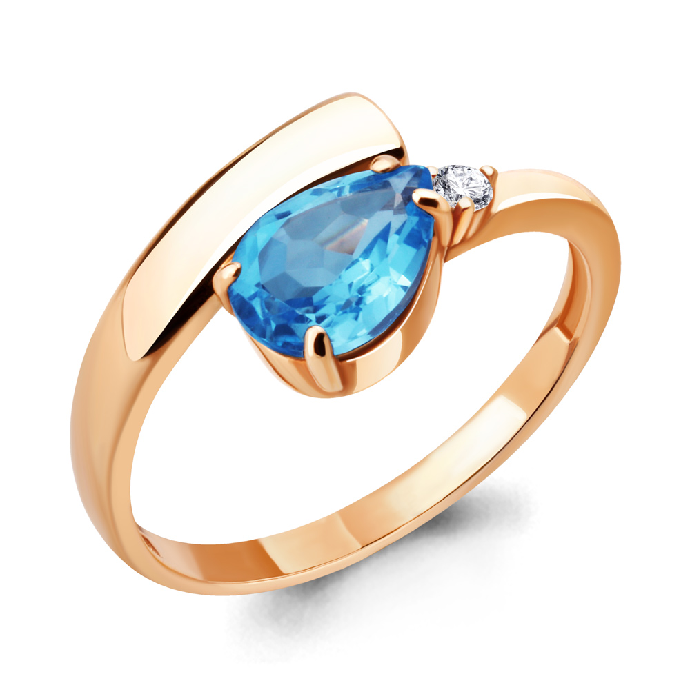 

Кольцо из серебра р. , AQUAMARINE 6919105А_925_з, 6919105А_925_з
