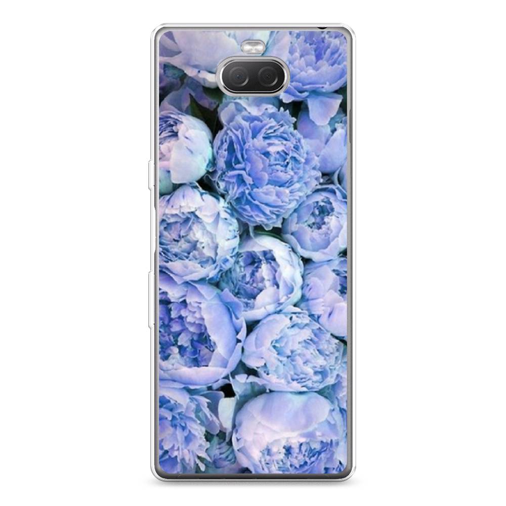 

Силиконовый чехол "Пионы голубые" на Sony Xperia 10 Plus, 54150-8