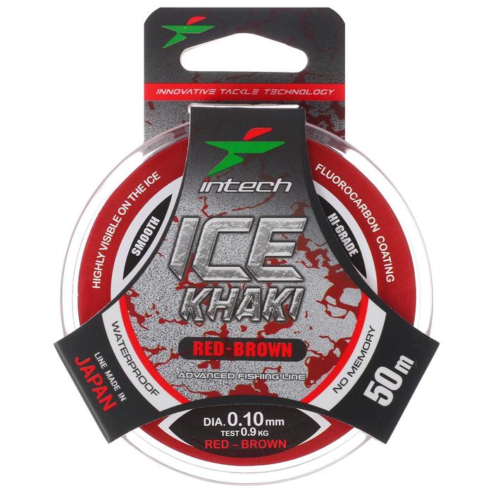 

Леска Intech Ice Khaki, цвет красный-коричневый, 0,10, 50 м