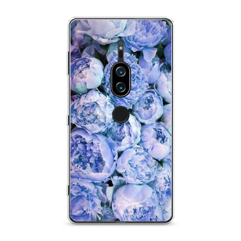 

Силиконовый чехол "Пионы голубые" на Sony Xperia XZ2 Premium, 53350-8