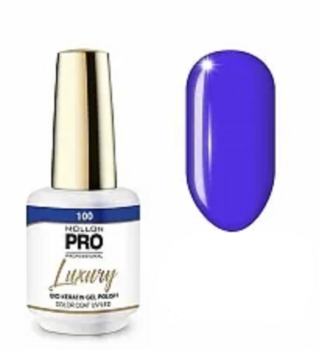 фото Гель-лак mollon pro luxury color coat №100 blue lagoon 8 мл