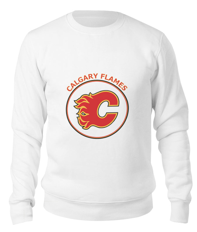 

Свитшот унисекс Printio Calgary flames, белый S, Calgary flames,