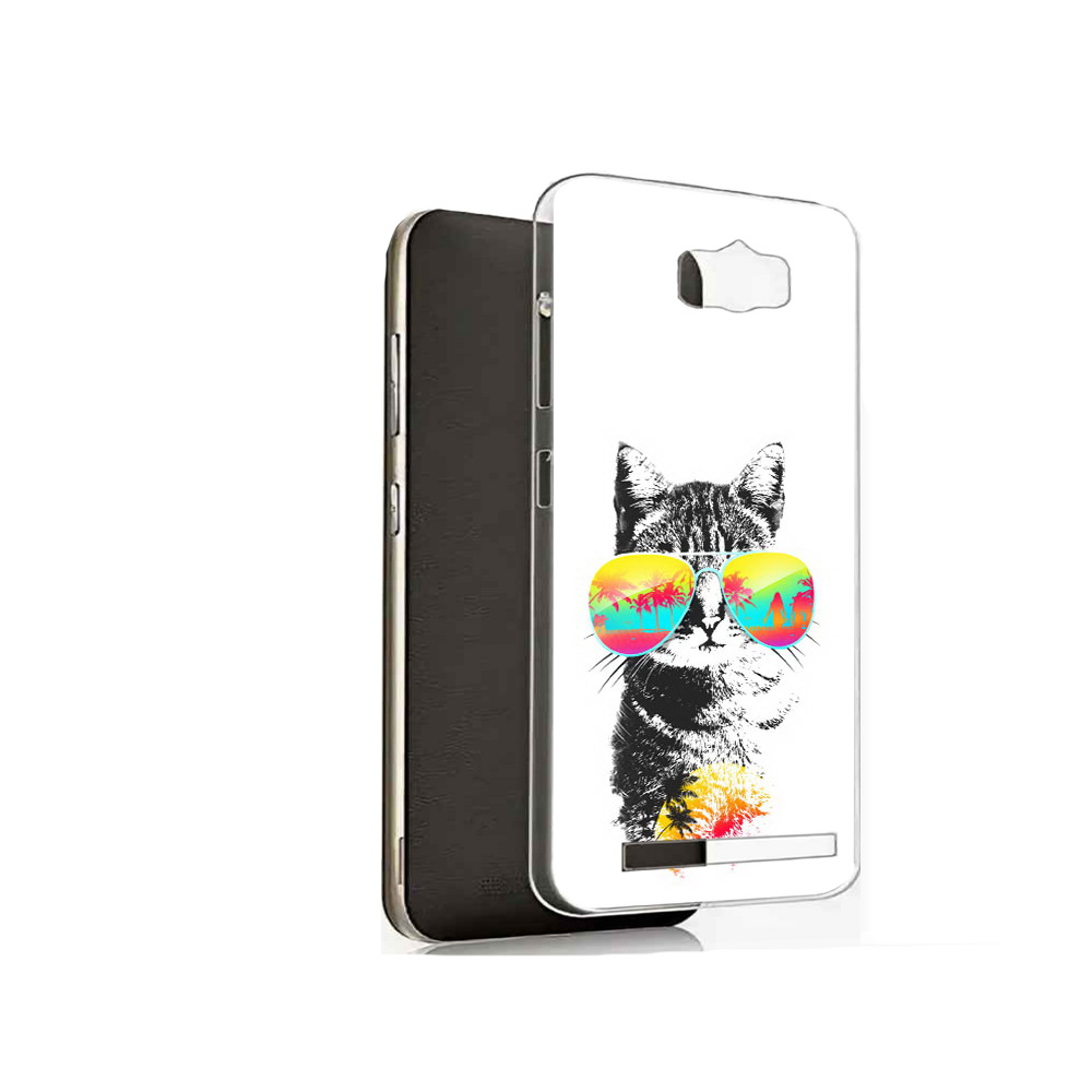 

Чехол MyPads Tocco для Asus ZenFone Max (ZC550KL) крутой кот, Прозрачный, Tocco