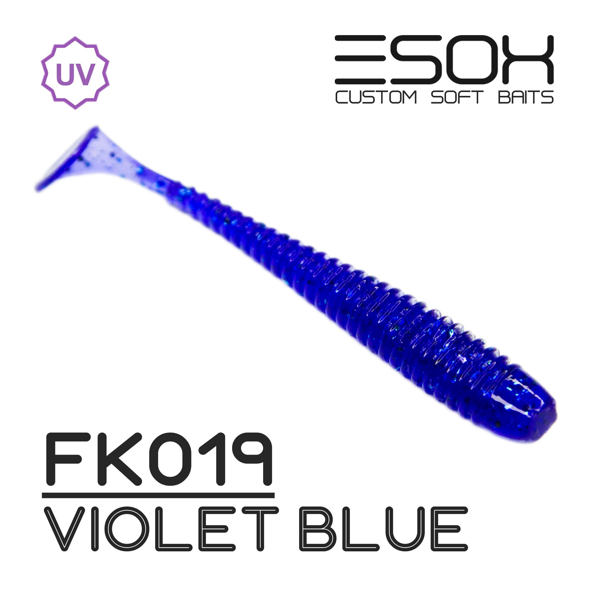 

Силиконовая приманка Esox Swinky 53 мм цвет FK019 Violet Blue 10 шт, Swinky