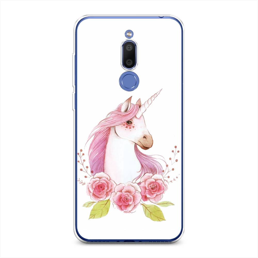 

Чехол на Meizu M6T "Единорог цветы", Белый;розовый;серый, 72850-1