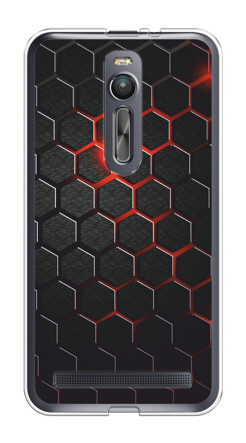 

Чехол Awog на Asus Zenfone 2 ZE550ML/ZE551ML "Фон соты красные", Красный;черный, 40550-1