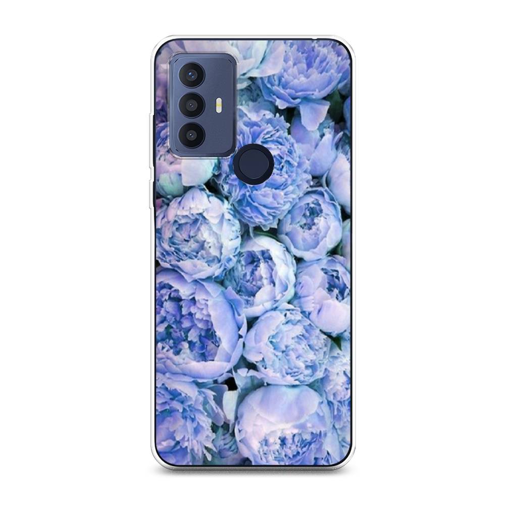 

Чехол Awog на TCL 30E/30 SE/305/306 "Пионы голубые", Разноцветный, 290550-8