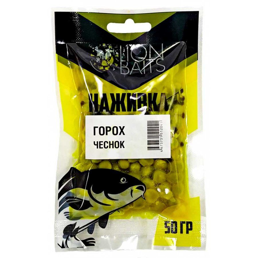 

LION BAITS Наживка Горох насадочный Чеснок 50гр