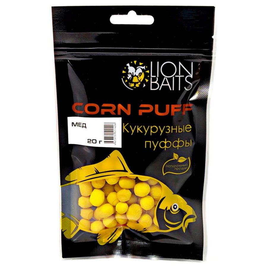 

LION BAITS Кукурузные пуффы Corn puff Мед 20г