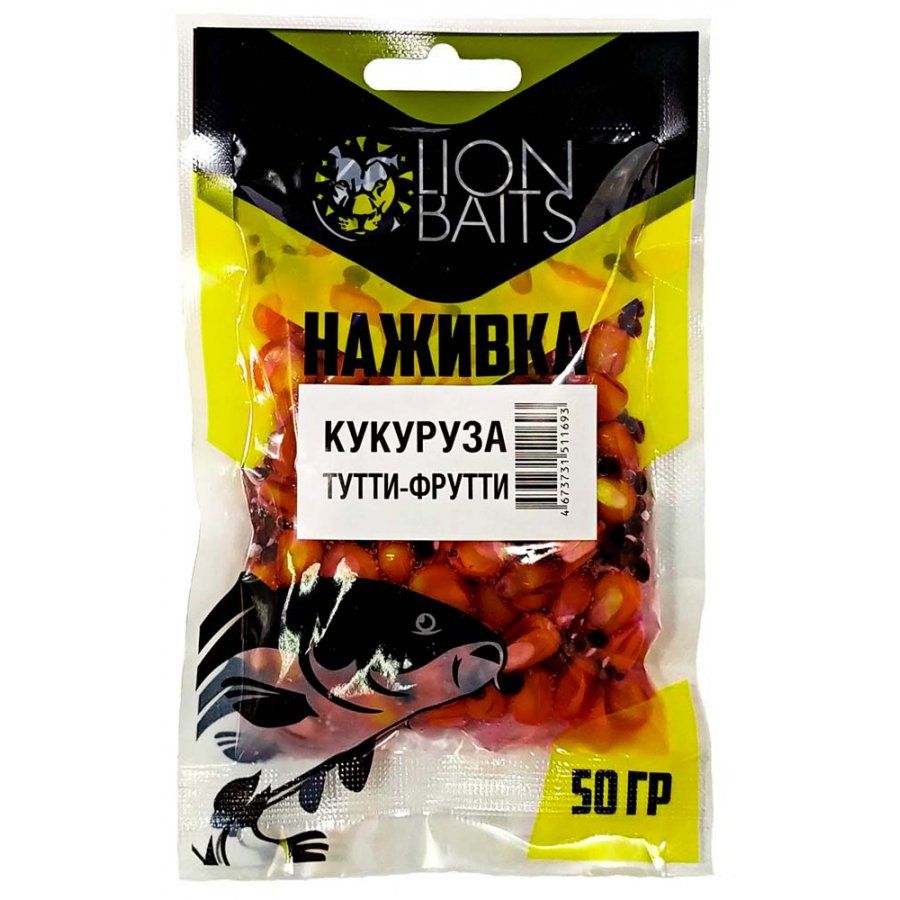 

LION BAITS Наживка Кукуруза насадочная Тутти-Фрутти 50гр