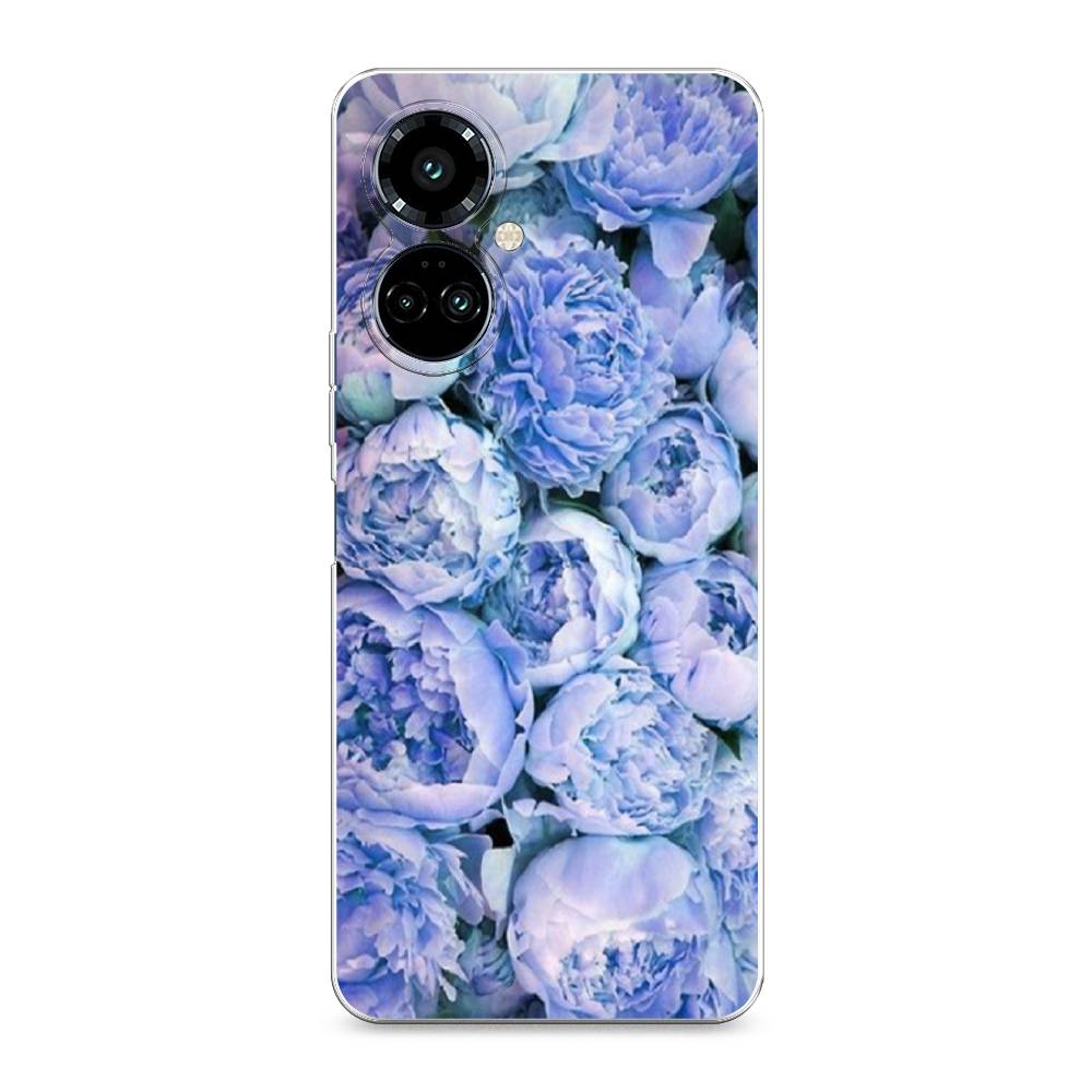 

Силиконовый чехол "Пионы голубые" на Tecno Camon 19 Pro