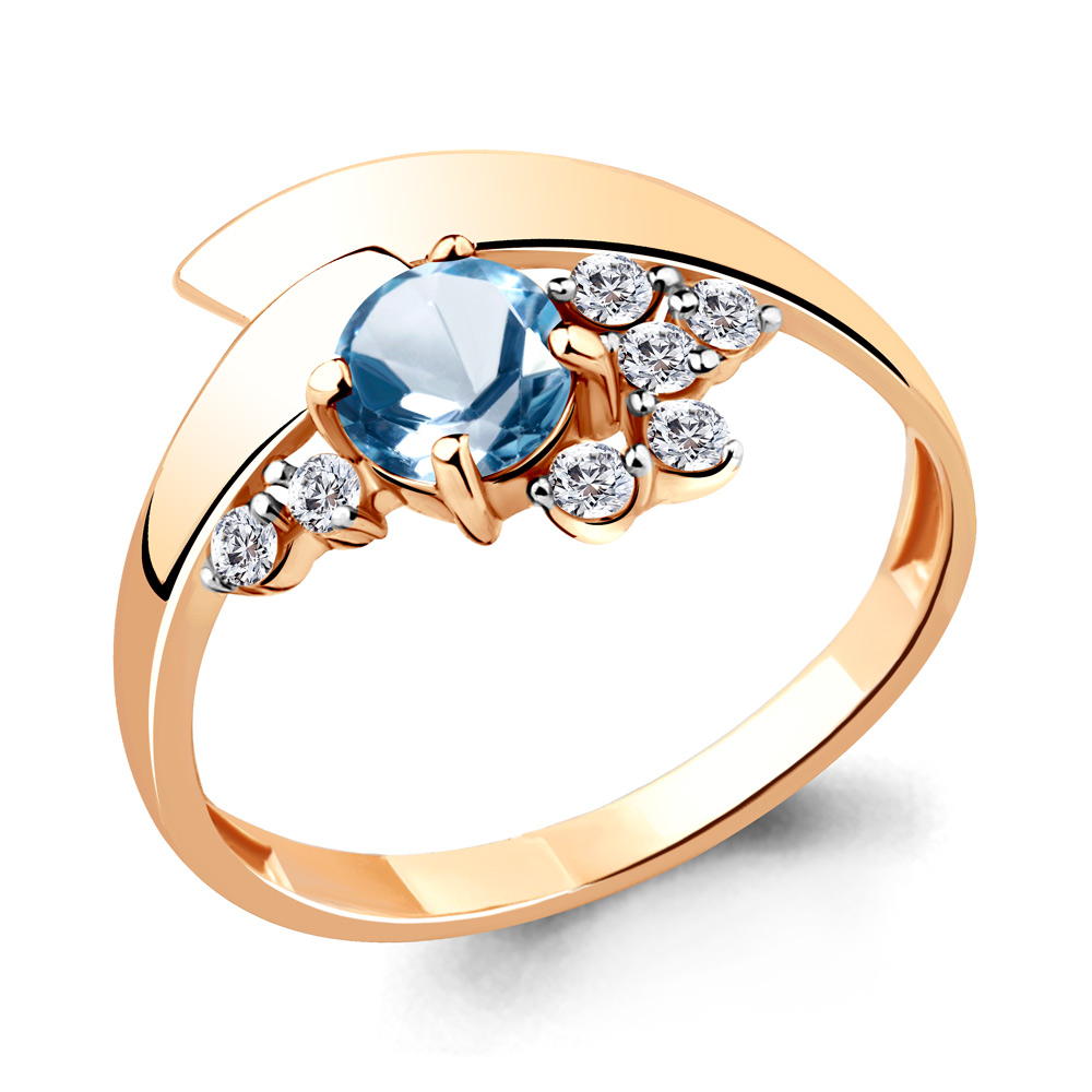 

Кольцо из серебра р.  AQUAMARINE 6582905А_925_з, 6582905А_925_з